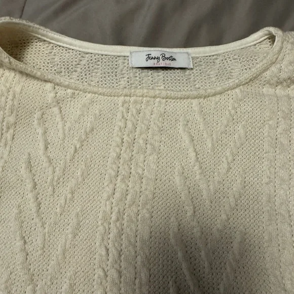 Ivory thin sweater with pattern - Picture 4 of 9